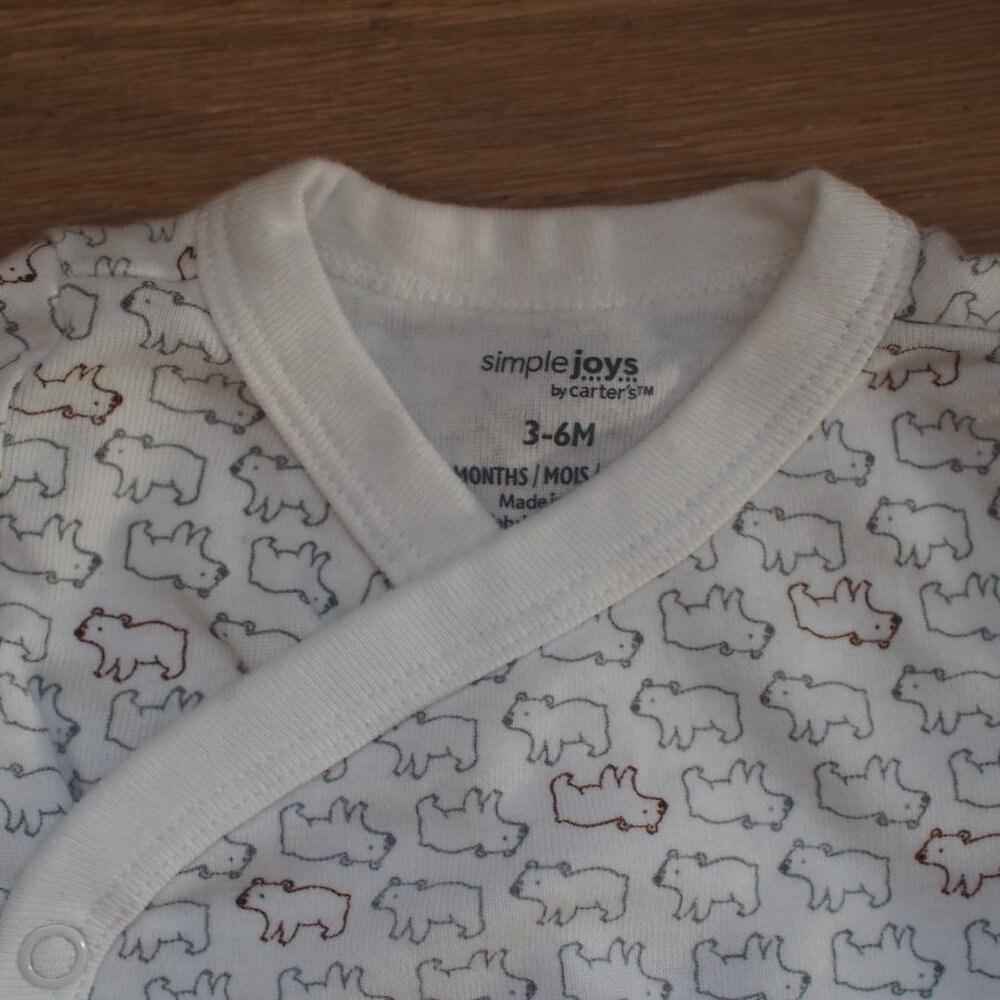 Simple Joys, by Carter's | Like NEW Cotton Infant Bodysuit w Bear Print